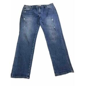 Kancan Jeans Women's Size 13 Blue Distressed Straight Leg